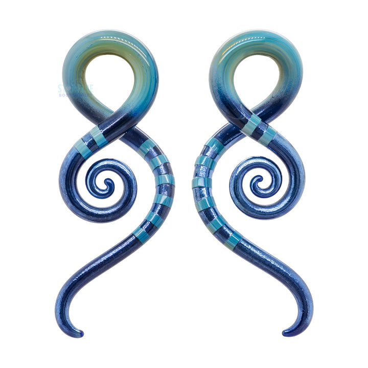 Glass Mini Squids - Textured Blue Moon