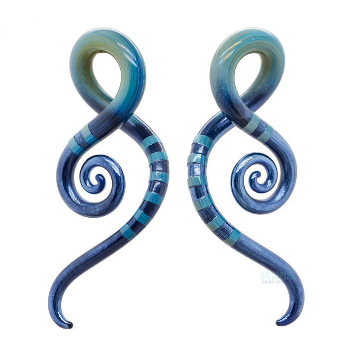 Glass Mini Squids - Textured Blue Moon