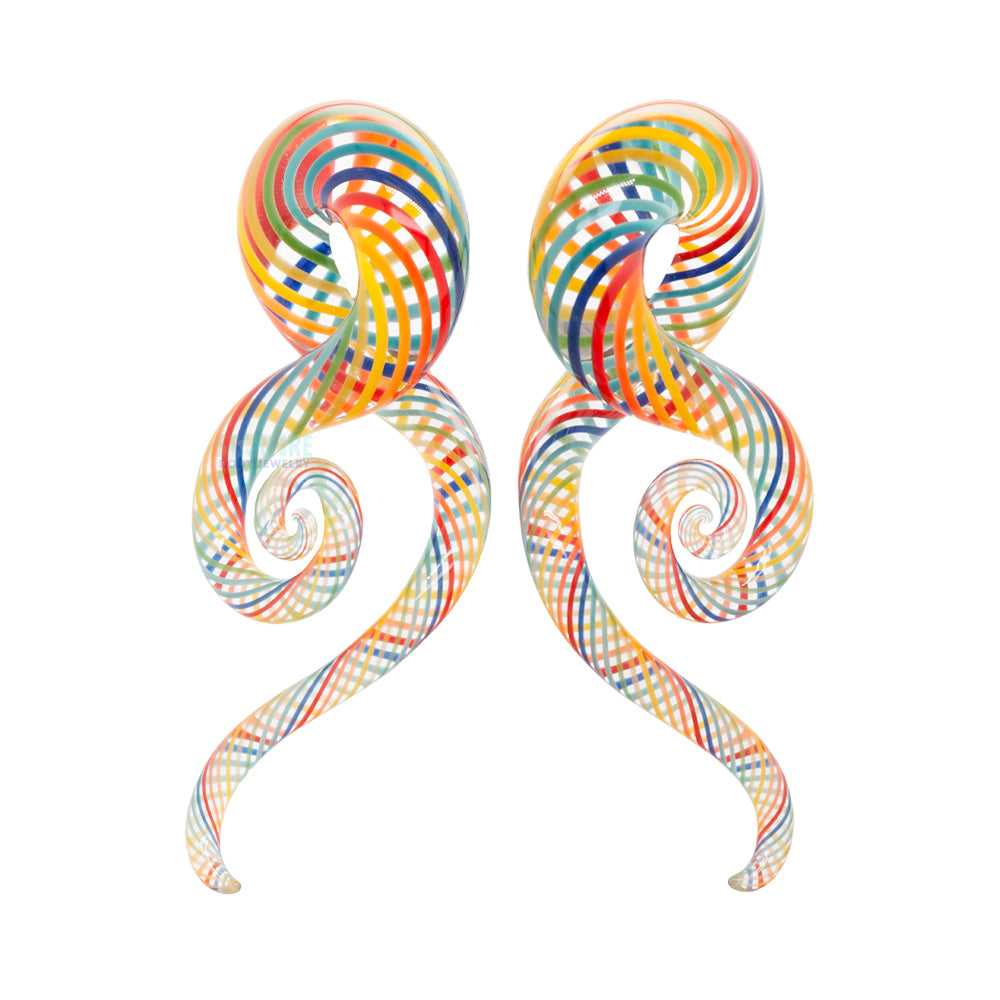 Glass Mini Squids - Rainbow Fishnet