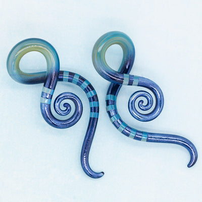 Glass Mini Squids - Textured Blue Moon