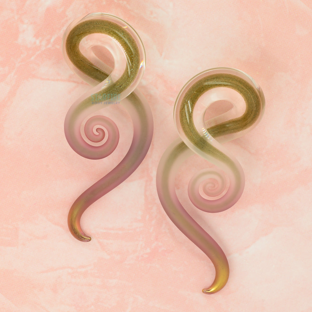 Glass Mini Squids - Gold Tourmaline