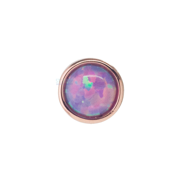 3mm Opal in Cup Setting Threaded End in Gold & Platinum