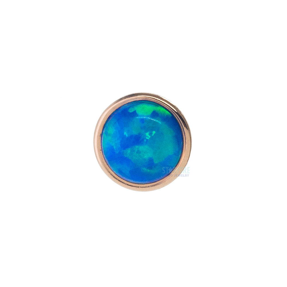 3mm Opal in Cup Setting Threaded End in Gold