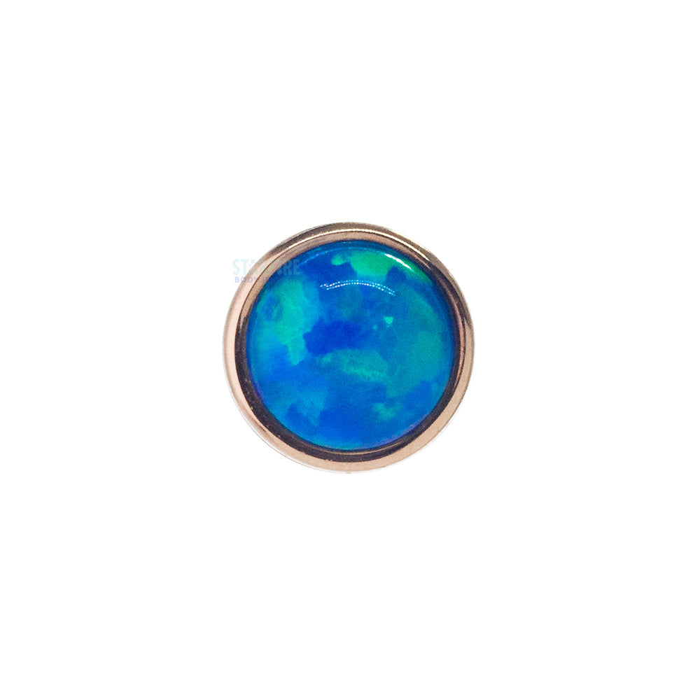 3mm Opal in Cup Setting Threaded End in Gold & Platinum