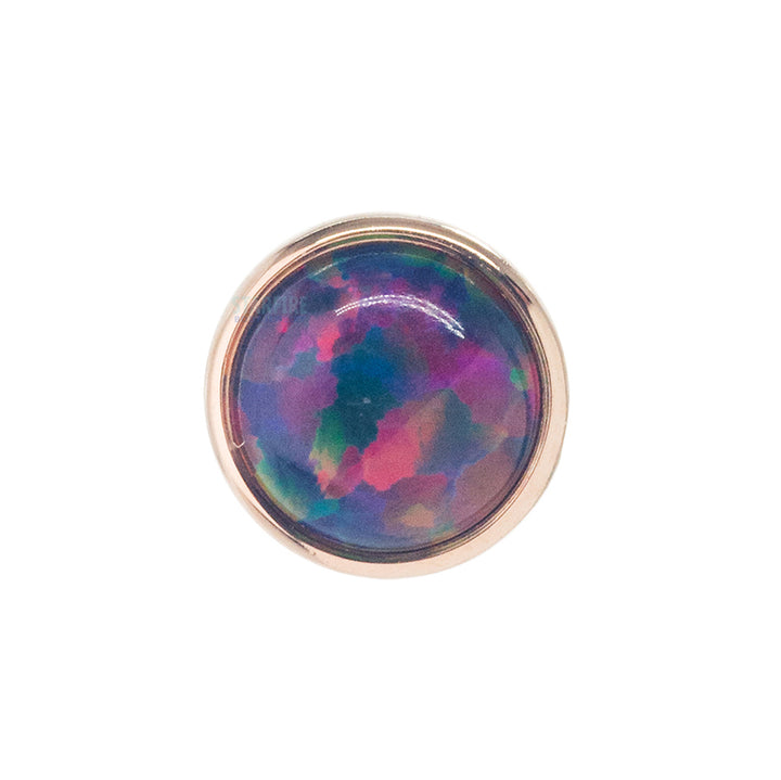 4mm Opal in Cup Setting Threaded End in Gold & Platinum