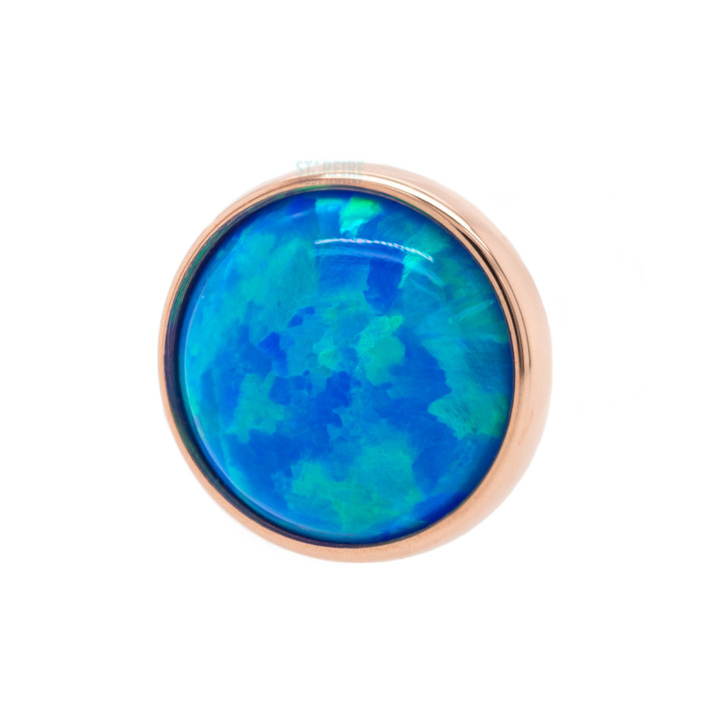5mm Opal in Cup Setting Threaded End in Gold & Platinum