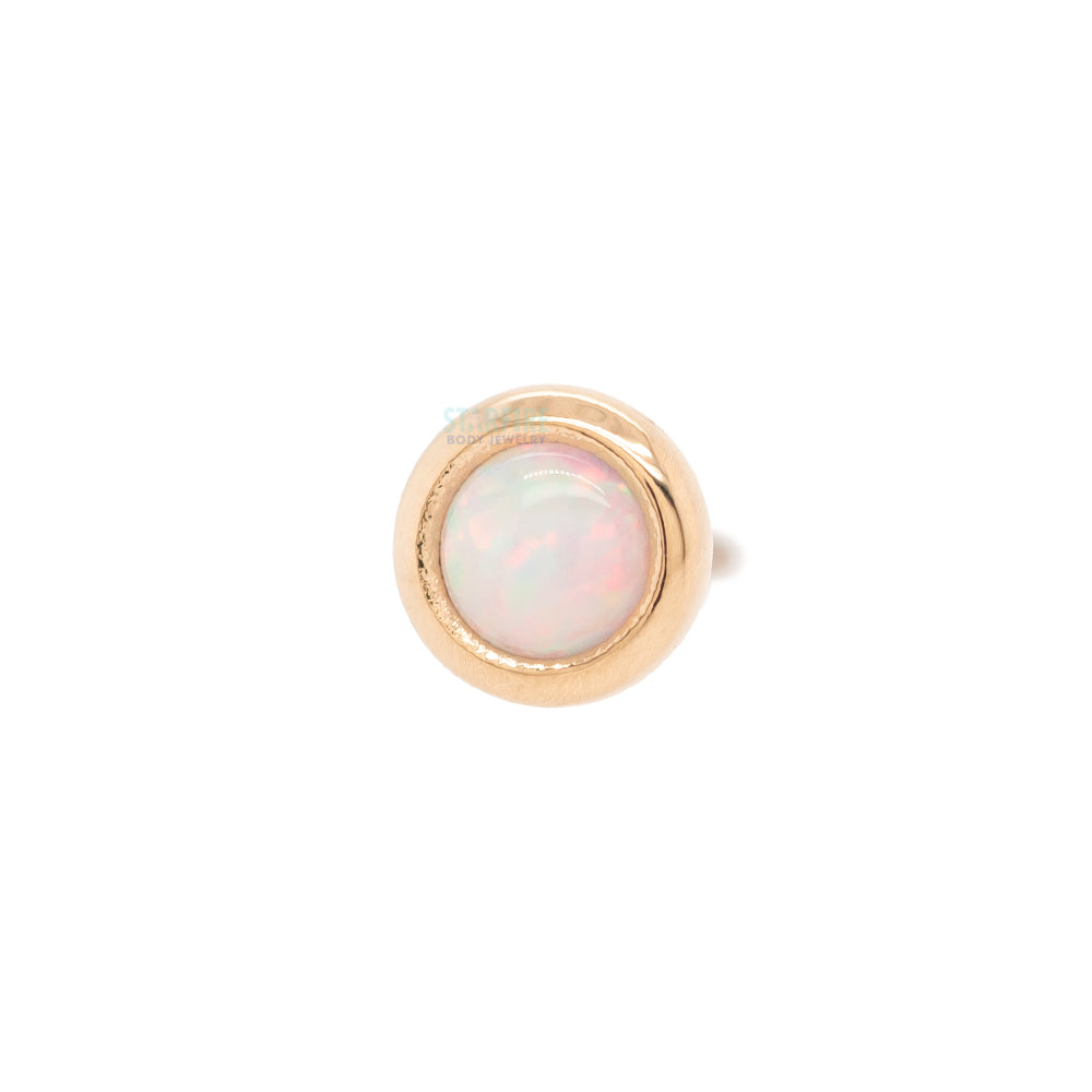 threadless: 2mm Round Opal Pin in Gold Cup