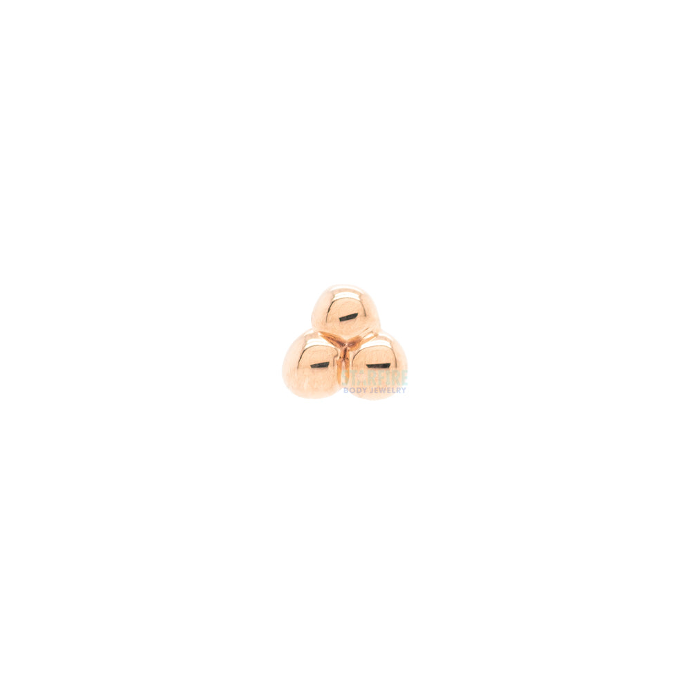 Tri Bead Cluster Nostril Screw in Gold & Platinum