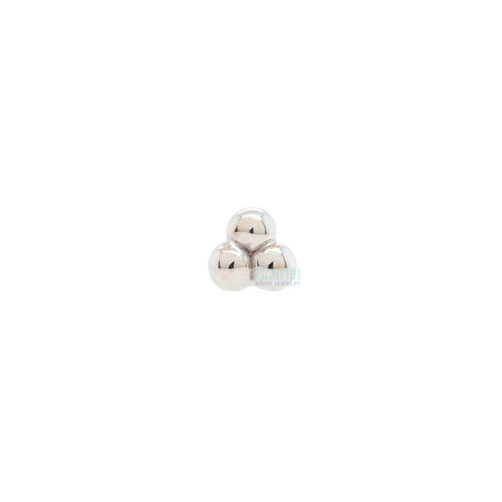 Tri Bead Cluster Nostril Screw in Gold & Platinum