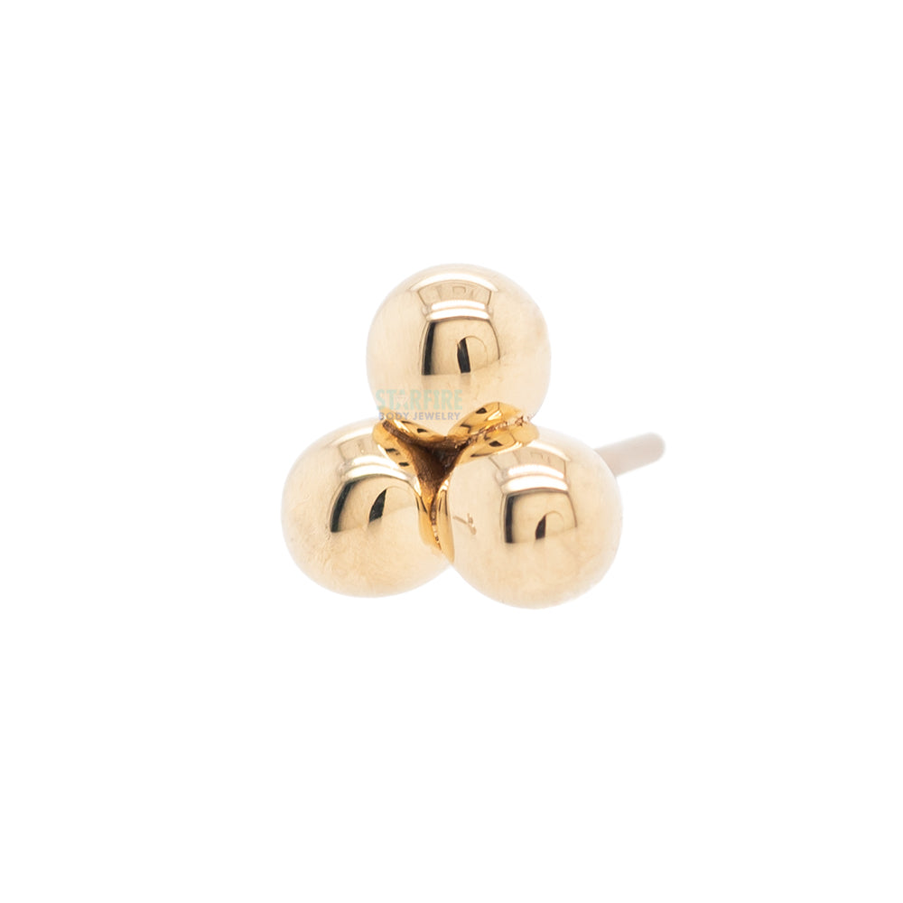 threadless: Tri Bead Cluster Pin in Gold & Platinum