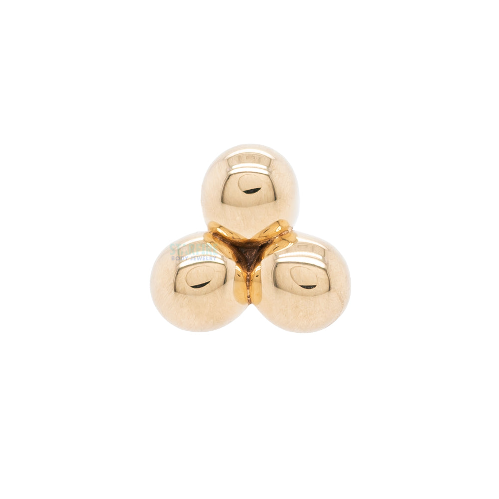 threadless: Tri Bead Cluster Pin in Gold
