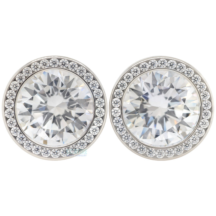 Super Gemmed BIG BLING Plugs ( Eyelets ) with Brilliant-Cut Gems - Cubic Zirconia
