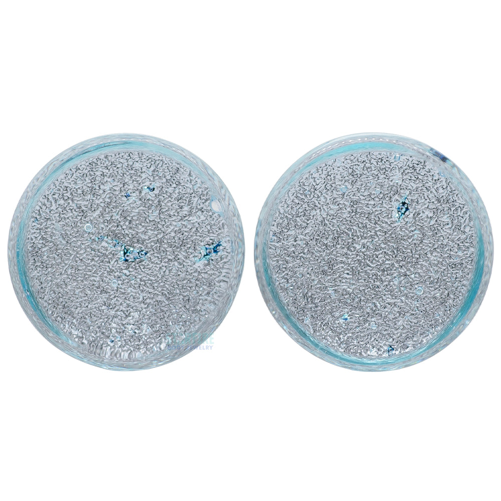 Fused Dichroic Glass Plugs - Diamond
