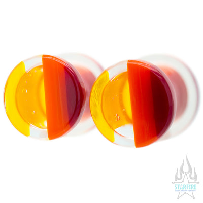 Glass Linear Plugs - Red