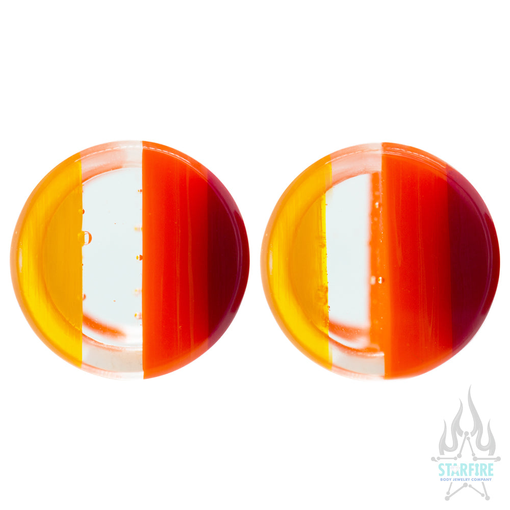 Glass Linear Plugs - Red