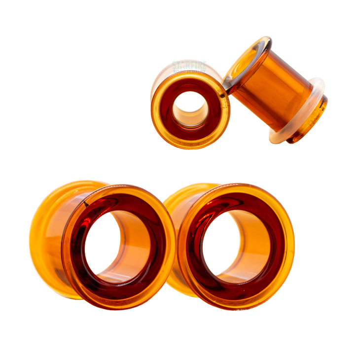 Boro Bullet Holes (Glass Eyelets) - Amber