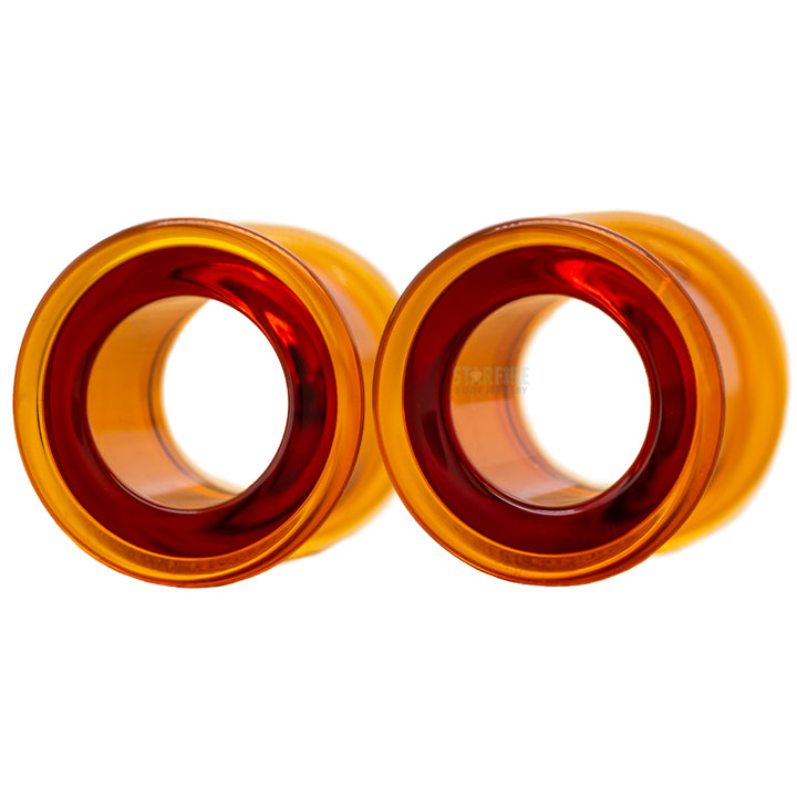 Boro Bullet Holes (Glass Eyelets) - Amber