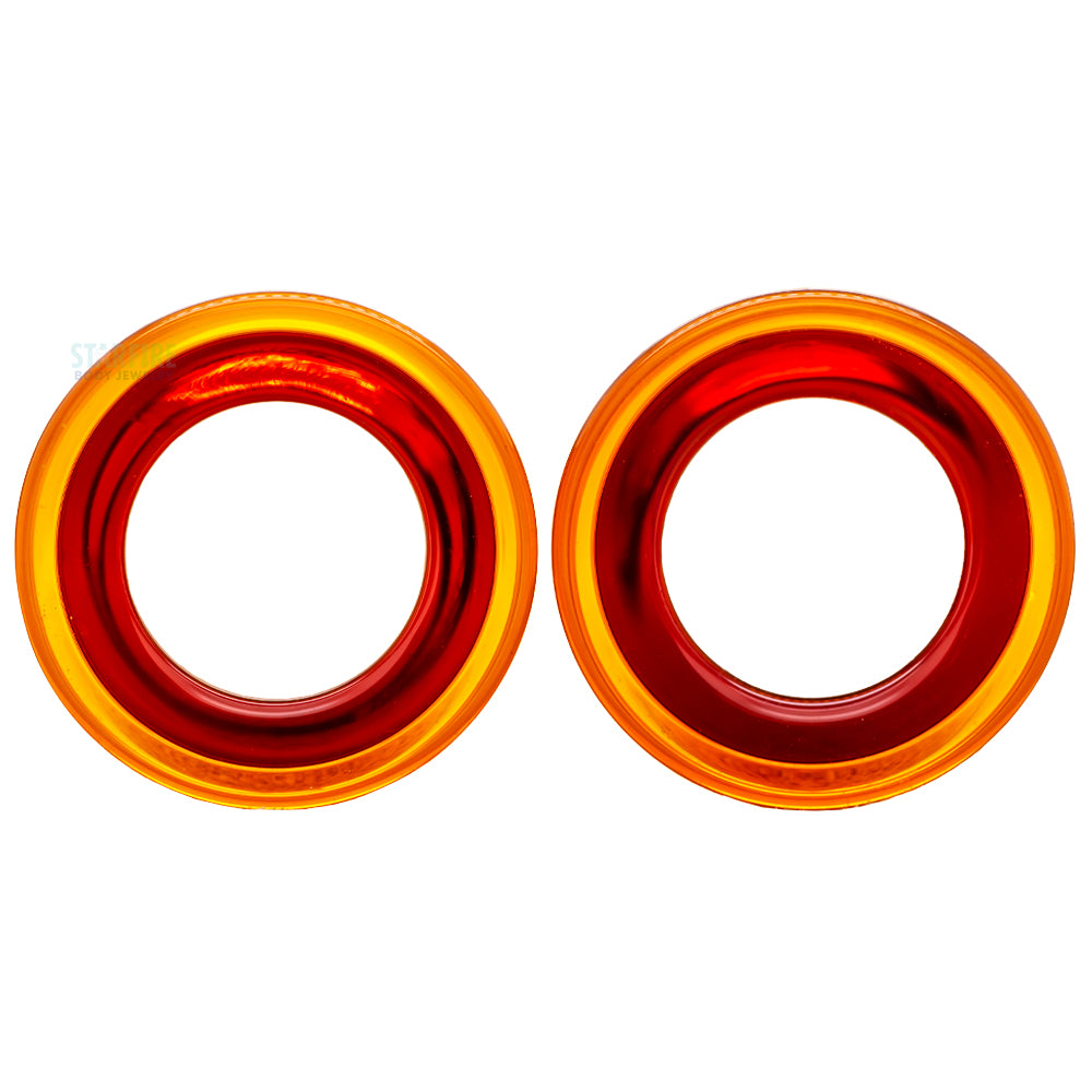 Boro Bullet Holes (Glass Eyelets) - Amber