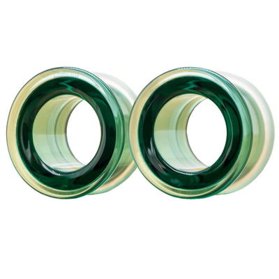 Boro Bullet Holes (glass eyelets) - Aqua
