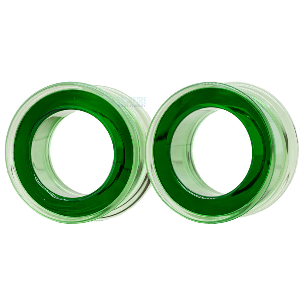 Boro Bullet Holes (glass eyelets) - Forest Green