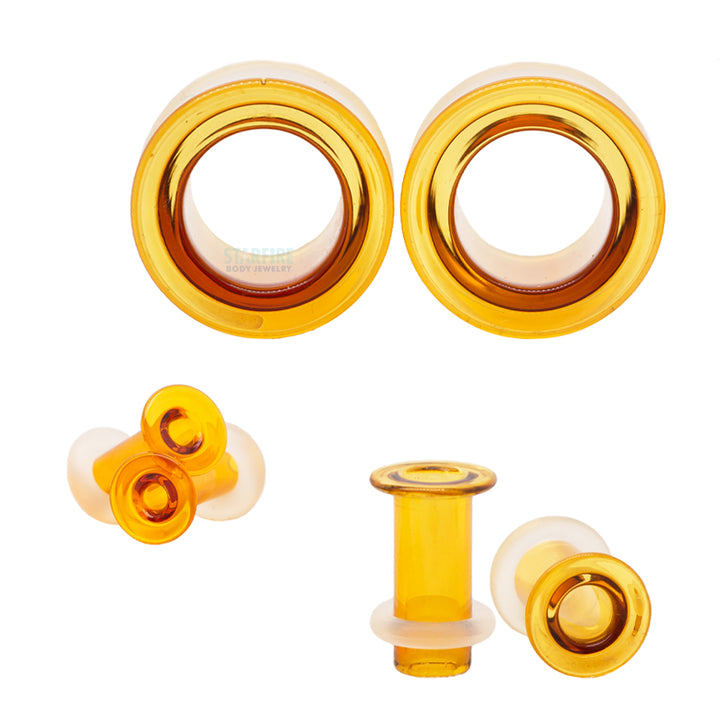 Boro Bullet Holes (Glass Eyelets) - Honey