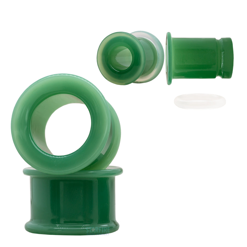Boro Bullet Holes (glass eyelets) - Jade