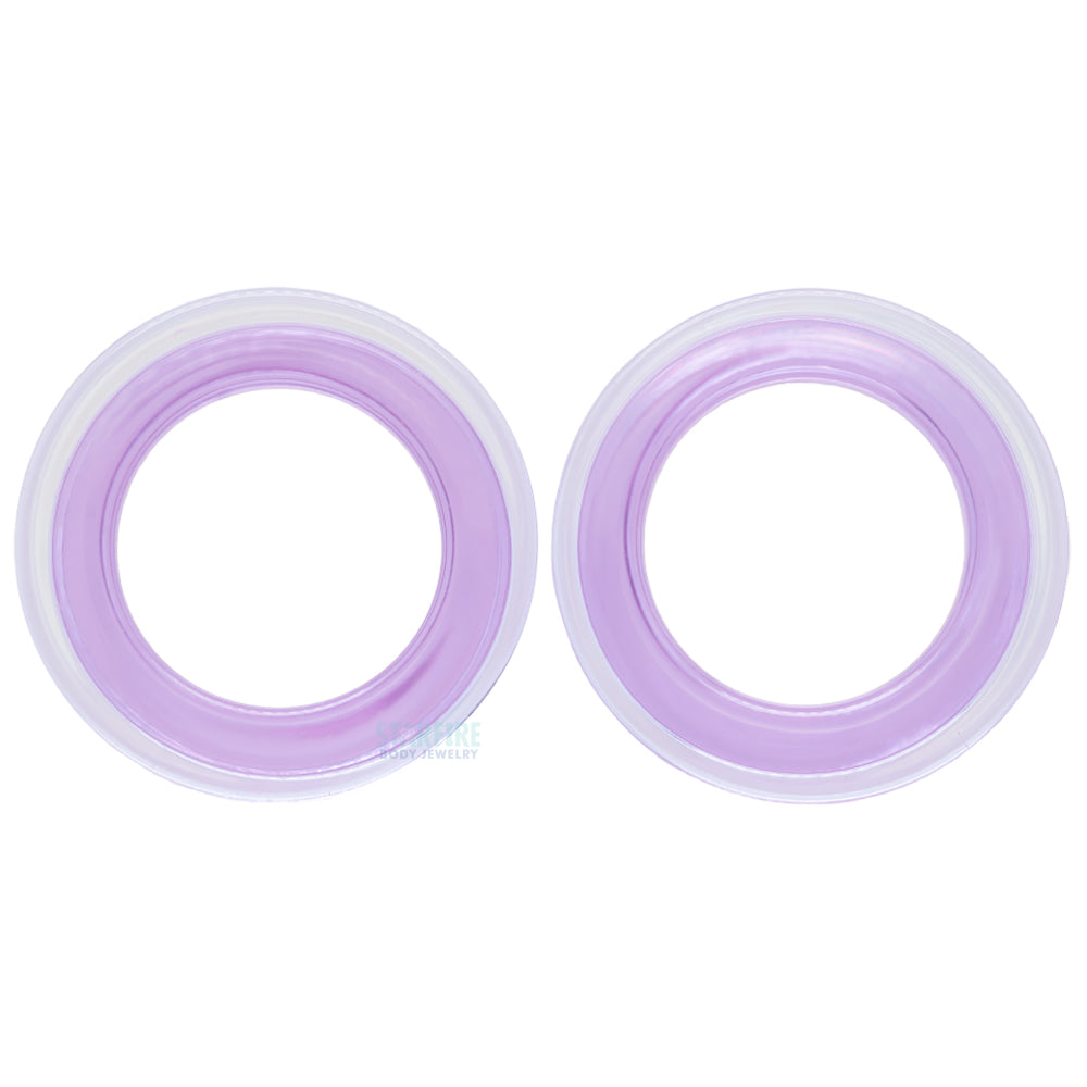 Boro Bullet Holes (glass eyelets) - Lavender