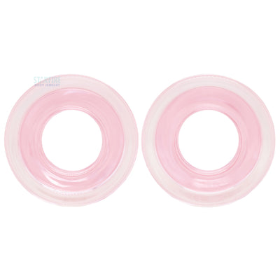 Boro Bullet Holes (glass eyelets) - Pink