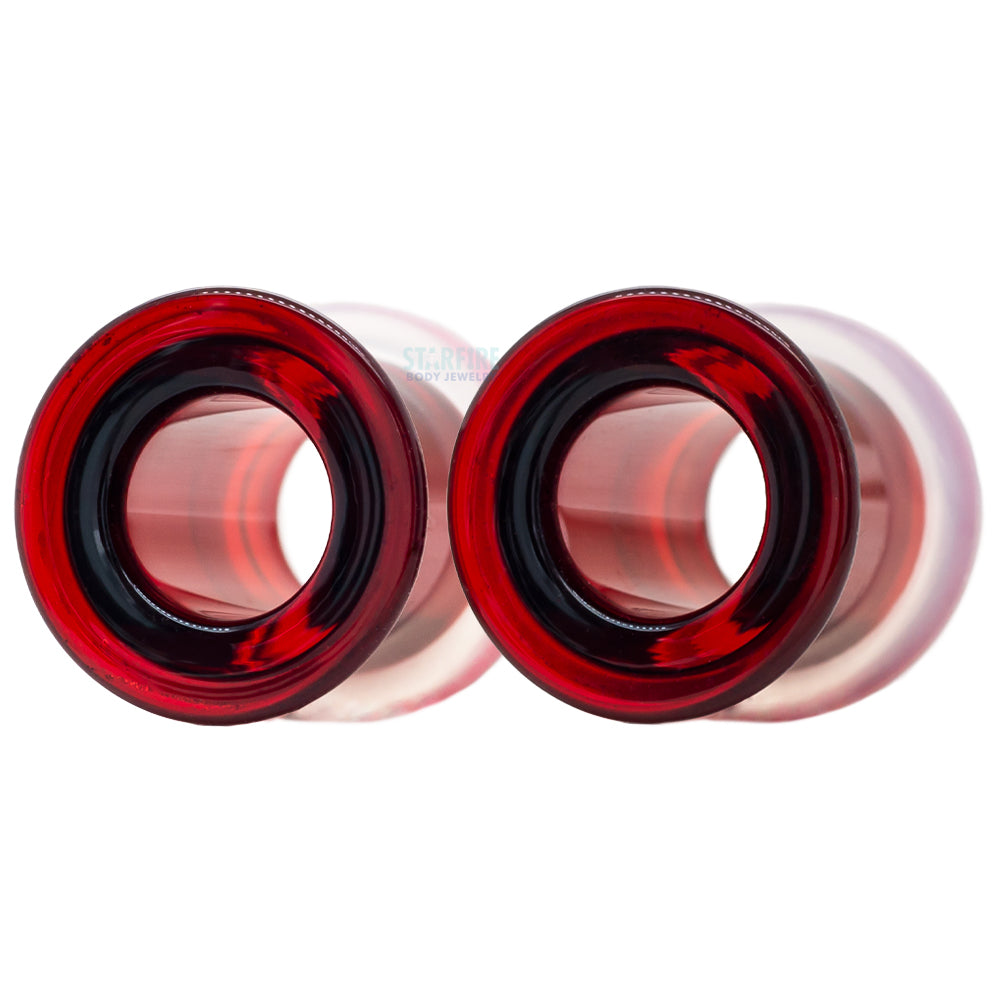 Boro Bullet Holes (Glass Eyelets) - Ruby