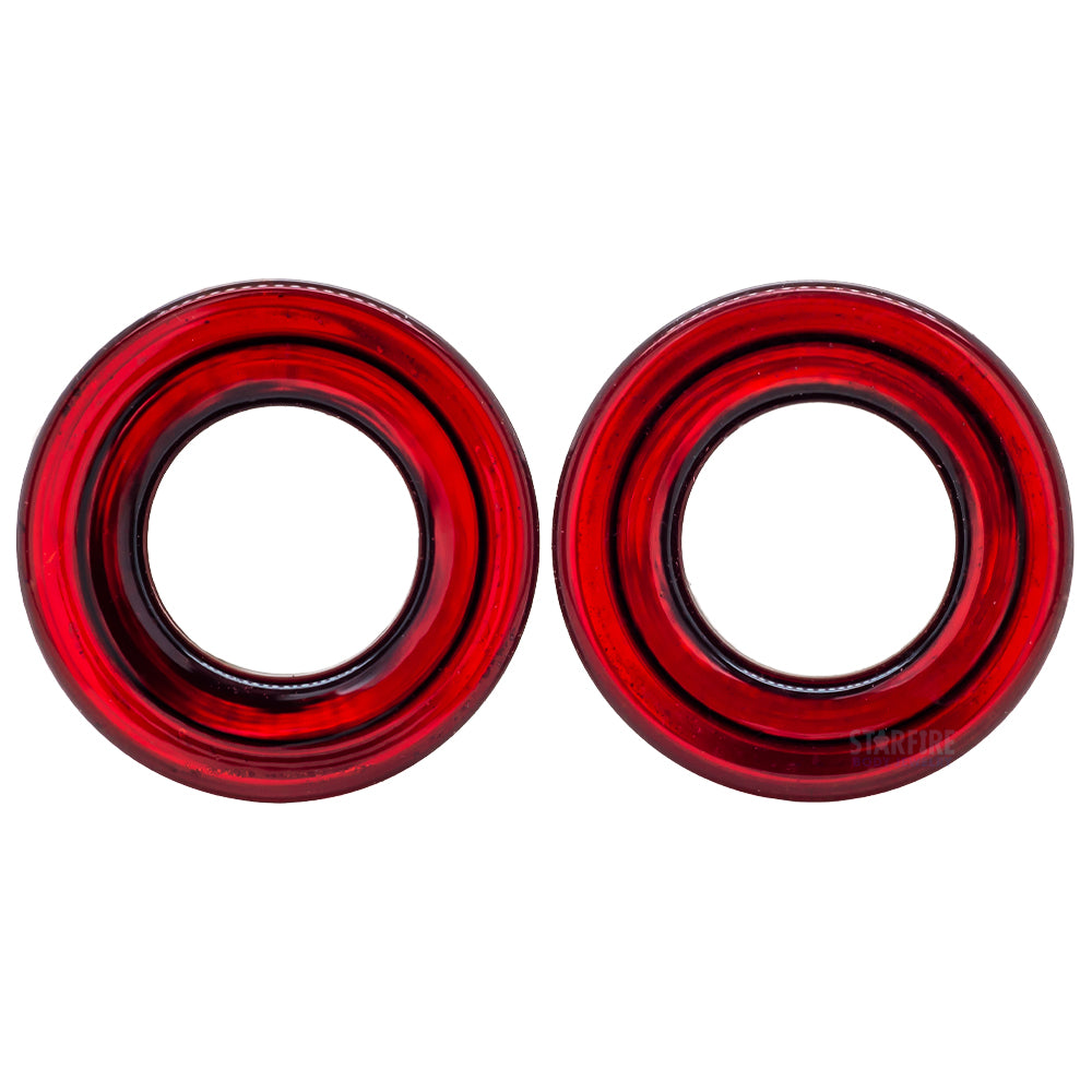 Boro Bullet Holes (Glass Eyelets) - Ruby