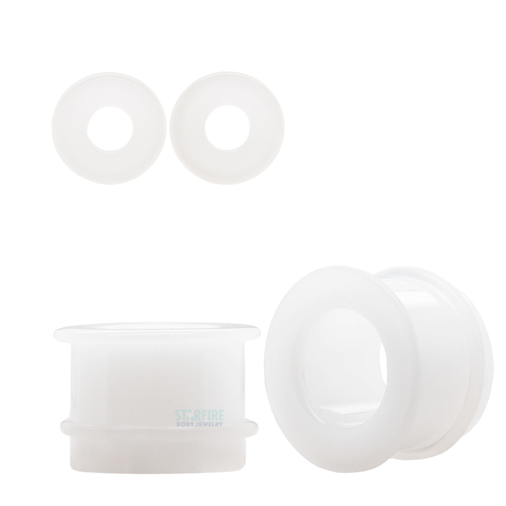 Boro Bullet Holes (glass eyelets) - White