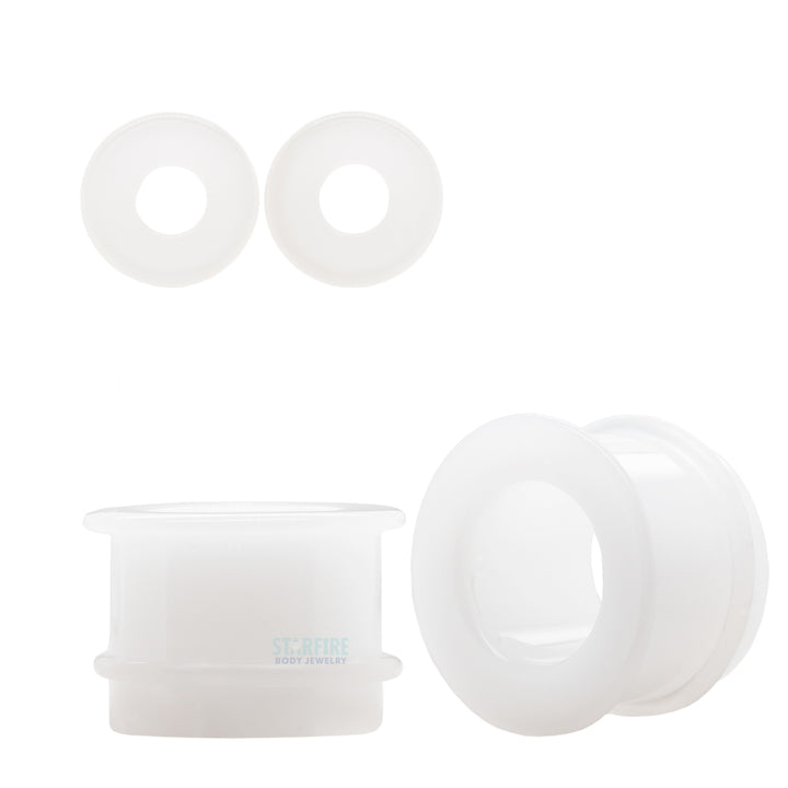 Boro Bullet Holes (glass eyelets) - White