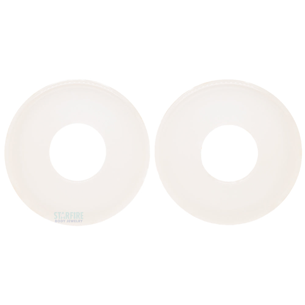 Boro Bullet Holes (glass eyelets) - White