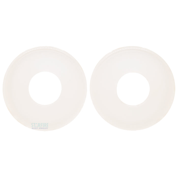 Boro Bullet Holes (glass eyelets) - White