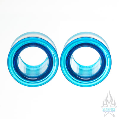 Soda Lime Bullet Holes (glass eyelets) - Ocean