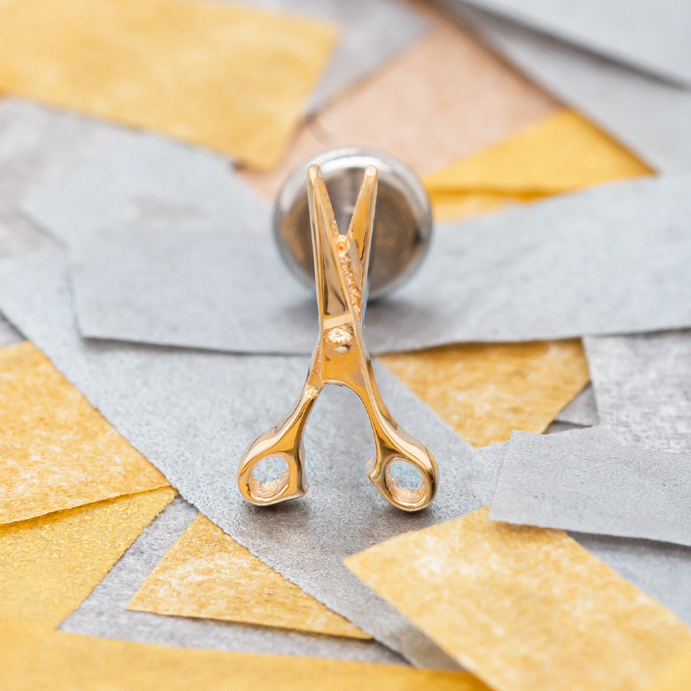 Shears (scissors) Threaded End in Gold