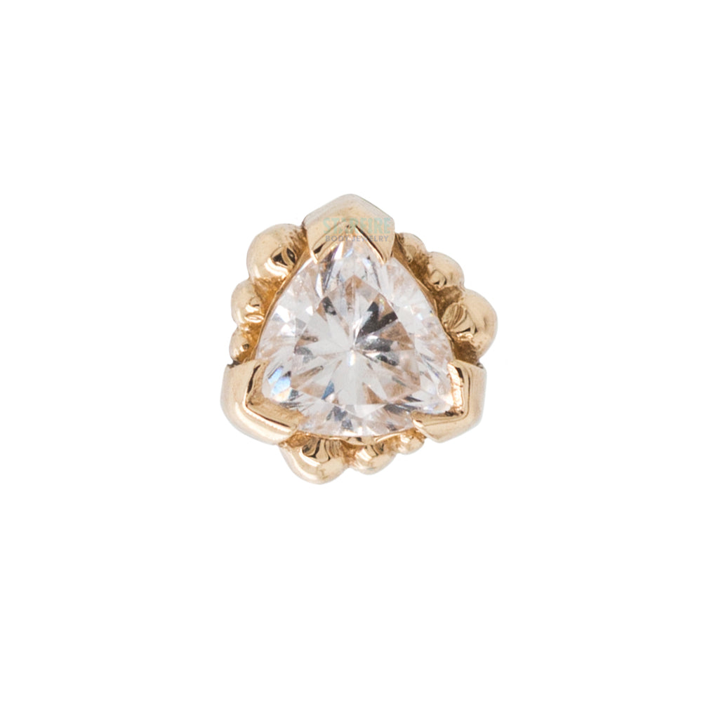 BVLA - Body Vision Beaded Trillion Threaded End in Gold with