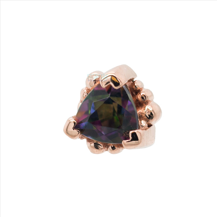 threadless: Beaded Trillion with Mystic Topaz Pin in Gold