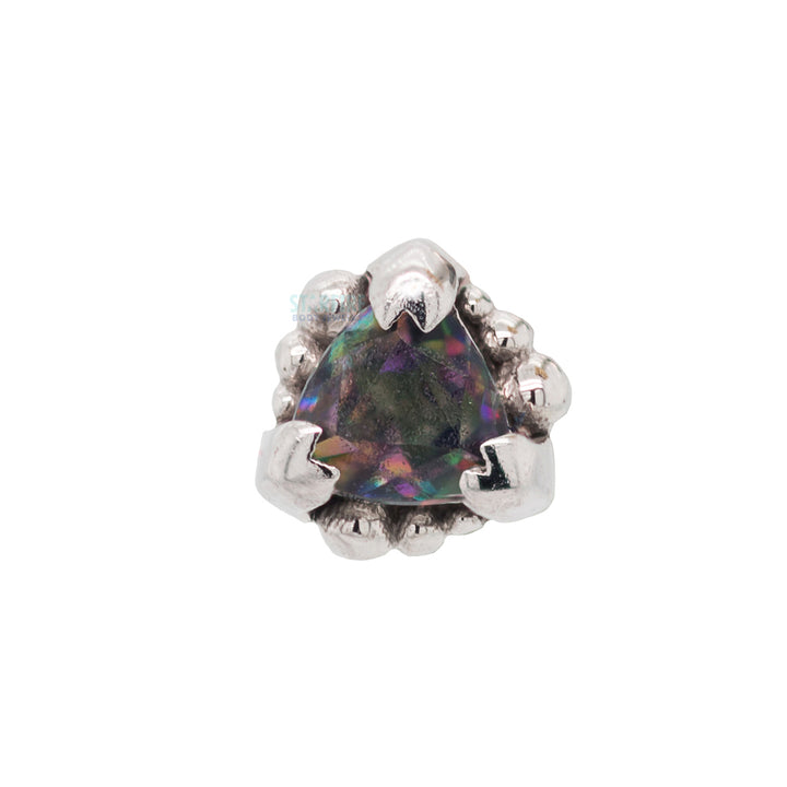 threadless: Beaded Trillion with Mystic Topaz Pin in Gold