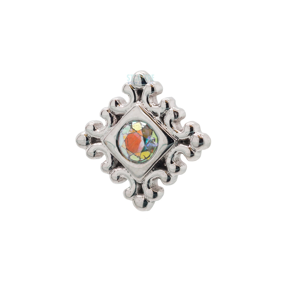 threadless: Flourish Illusion Pin in Gold with Mercury Mist Topaz