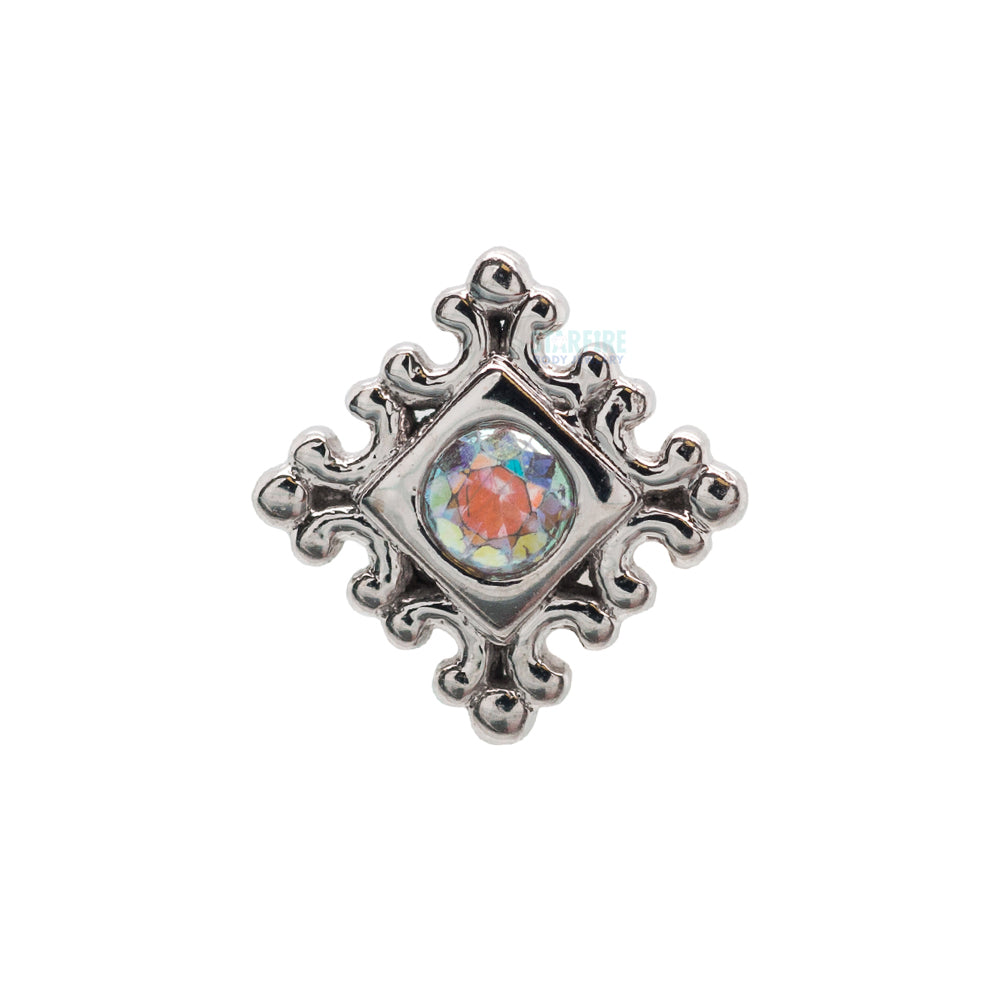 threadless: Flourish Illusion Pin in Gold with Mercury Mist Topaz