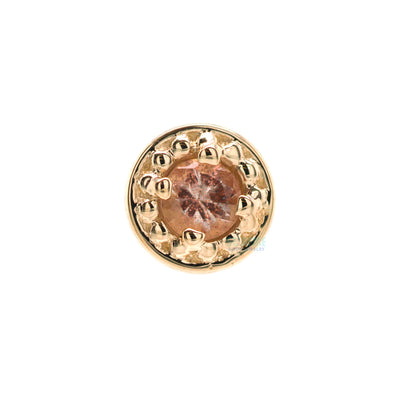 threadless: Millgrain Prong Pin in Gold with Oregon Sunstone
