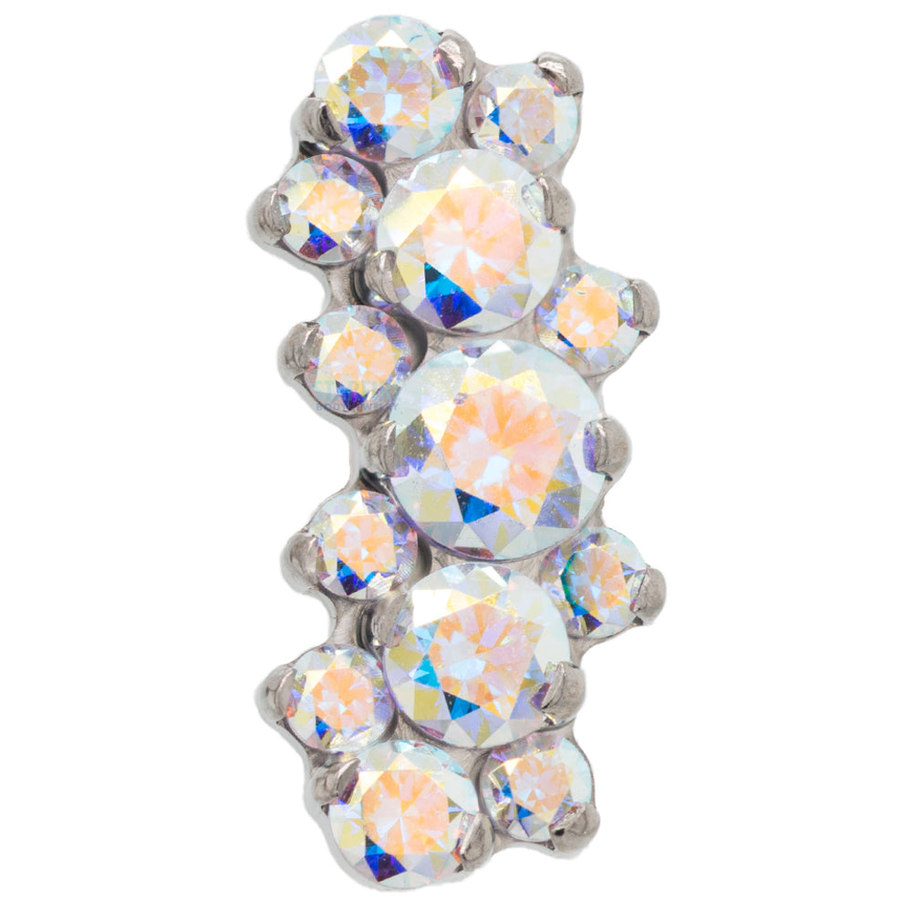 "Suprium" #5 Faceted Gem Cluster on Flatback