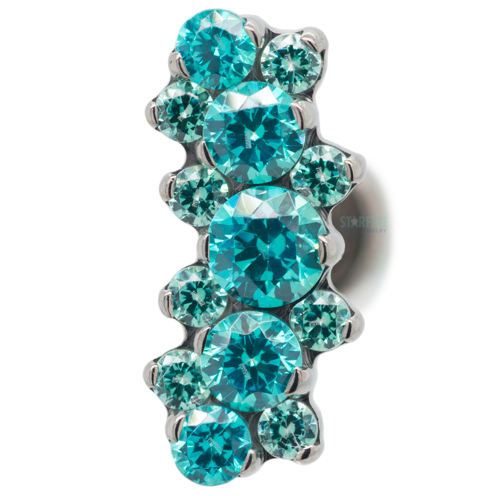 "Suprium" #5 Faceted Gem Cluster on Flatback - custom color combos