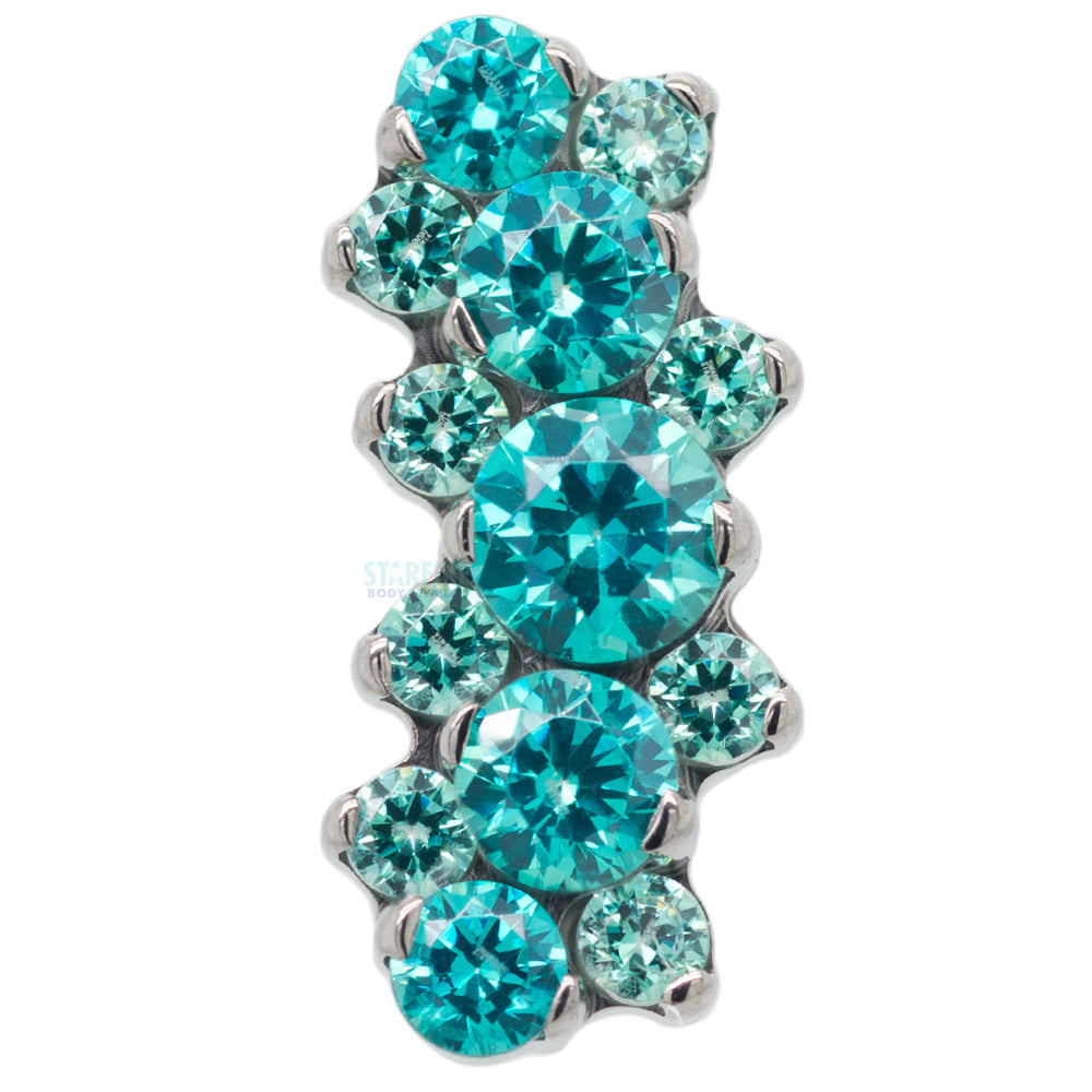 "Suprium" #5 Faceted Gem Cluster on Flatback - custom color combos