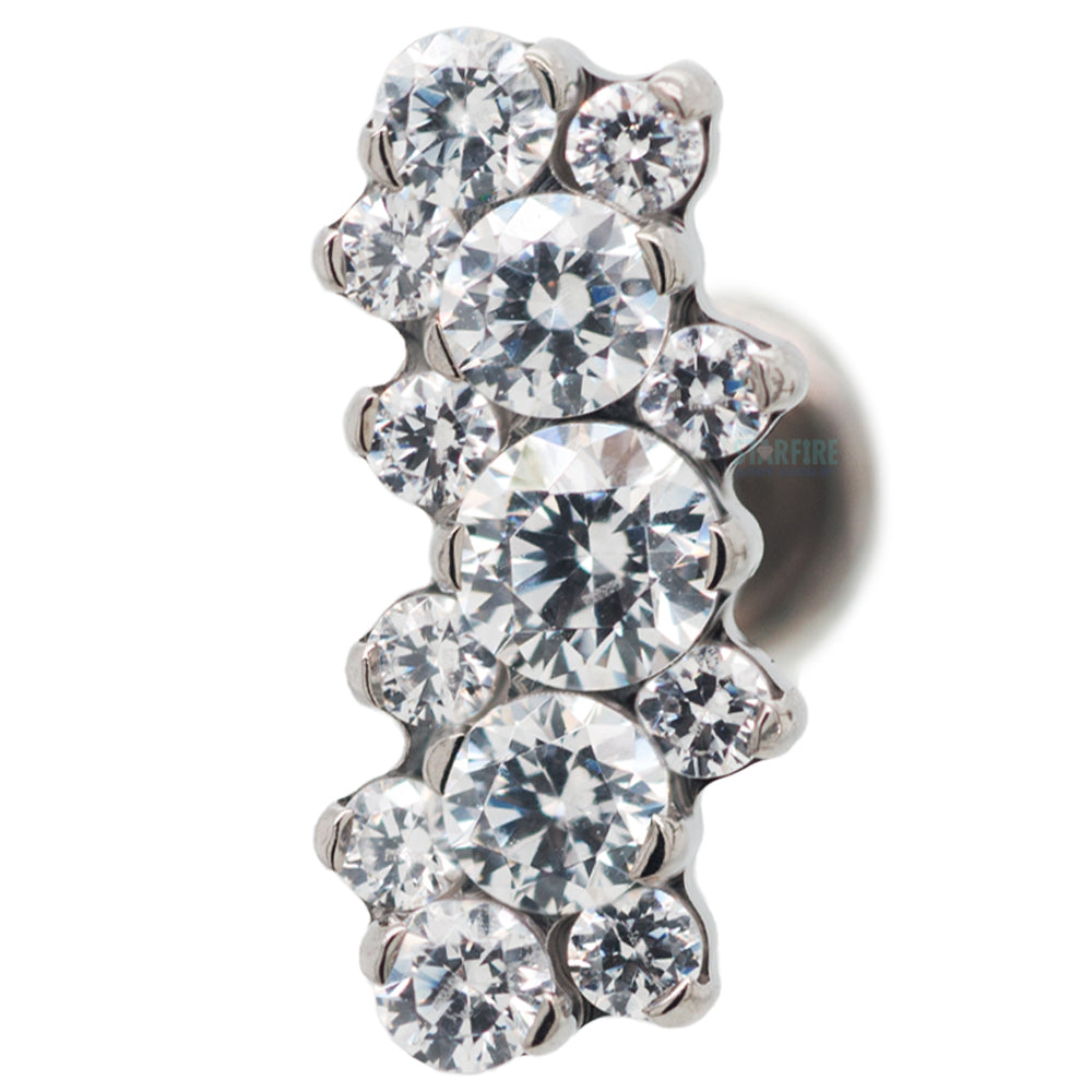 "Suprium" #5 Faceted Gem Cluster on Flatback