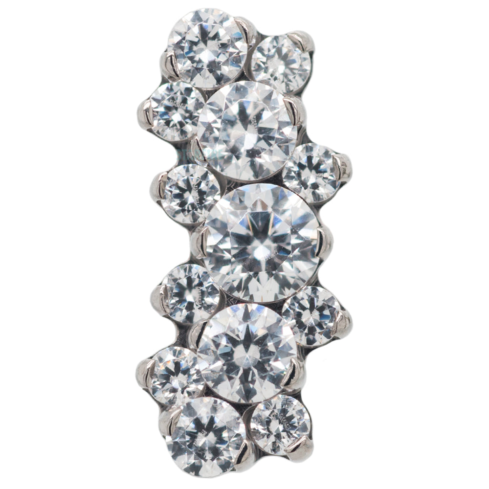 "Suprium" #5 Faceted Gem Cluster on Flatback