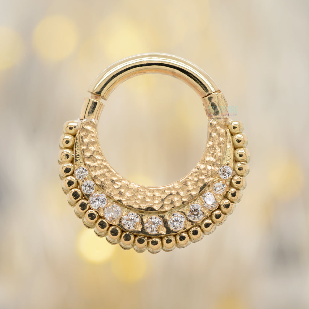 "War Horse" Clicker in Gold with Gems