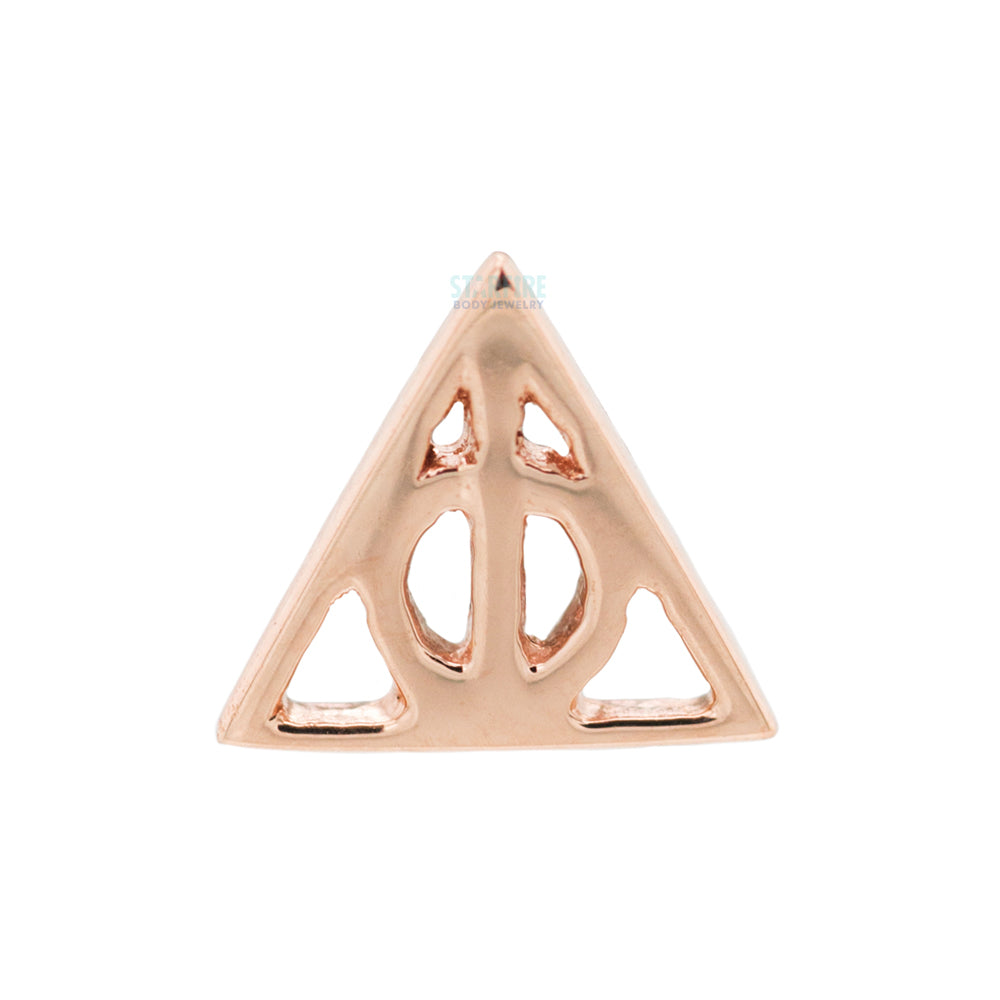 "Deathly Hallows" Threaded End in Gold