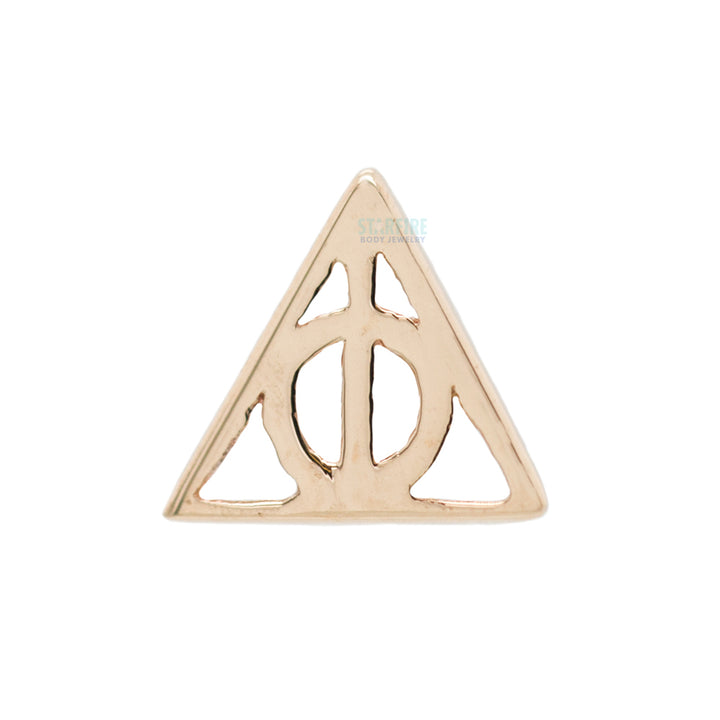 "Deathly Hallows" Threaded End in Gold